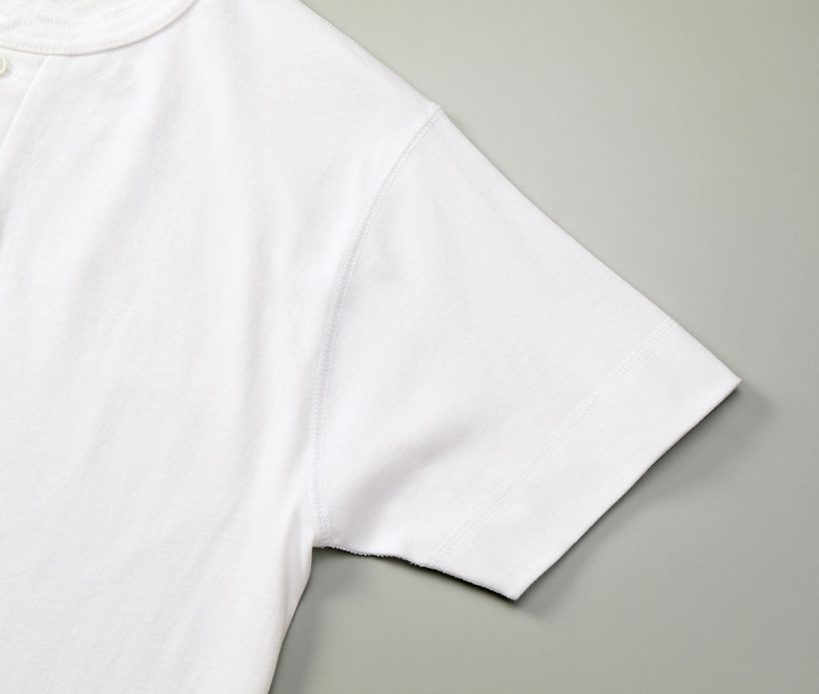 5.6オンス ヘンリーネック カットソー