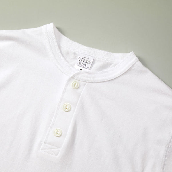 5.6オンス ヘンリーネック カットソー