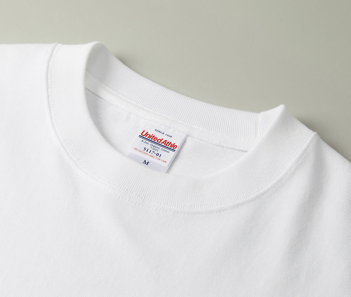 8.2オンス オーガニックコットン 半袖Tシャツ