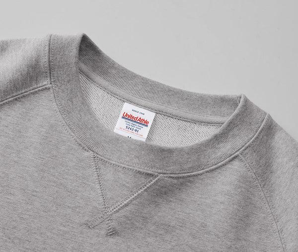 10.0オンス ラグランスリーブ クルーネック スウェット（裏毛パイル）