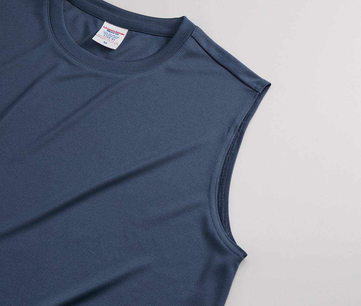 4.4オンス ドライスムース リサイクルポリエステル ノースリーブシャツ