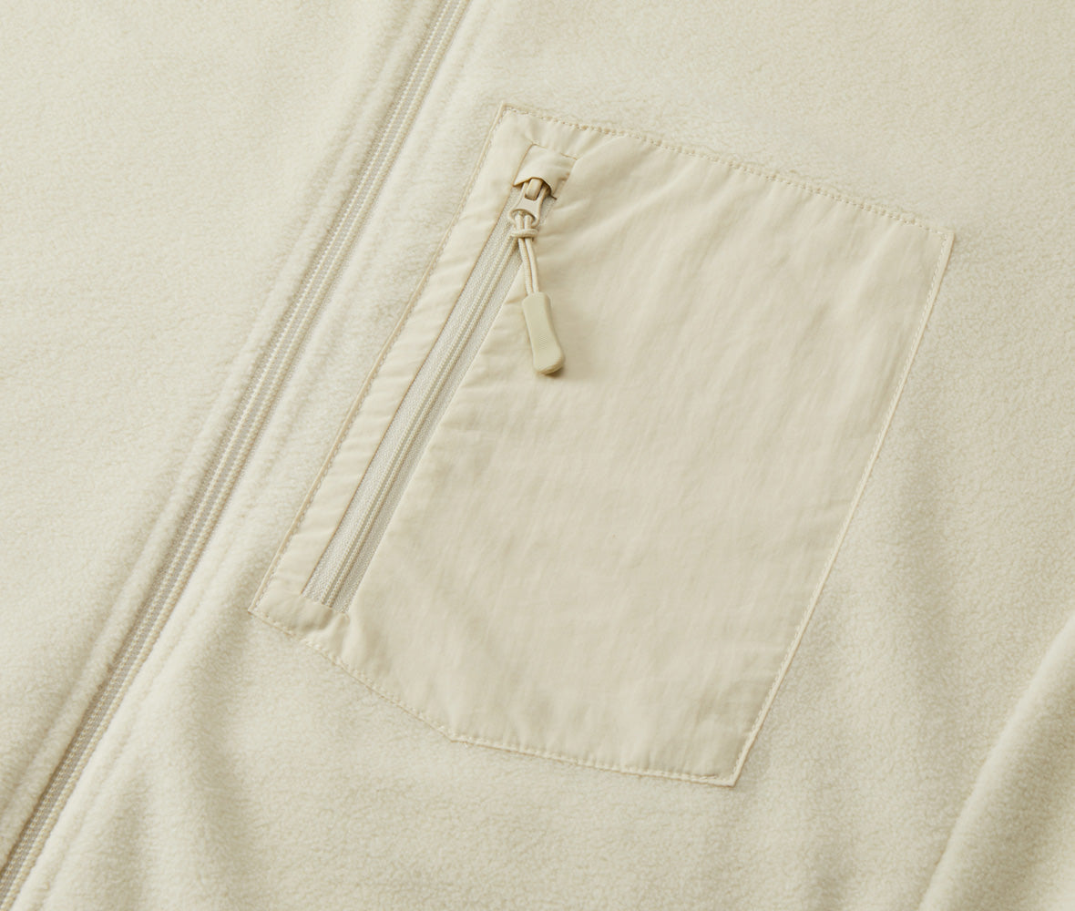 マイクロフリース フルジップ スタンド カラー ジャケット（一重）