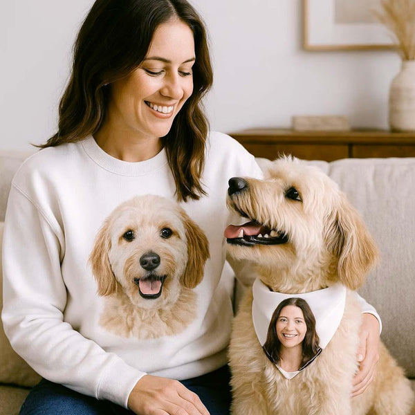 おそろいペット＆飼い主Tシャツ｜名入れOK 犬用Tシャツ＆飼い主用ペアTシャツセット、ペット好きへのおもしろギフト、コーギー柄Tシャツ、写真入りオリジナルTシャツ