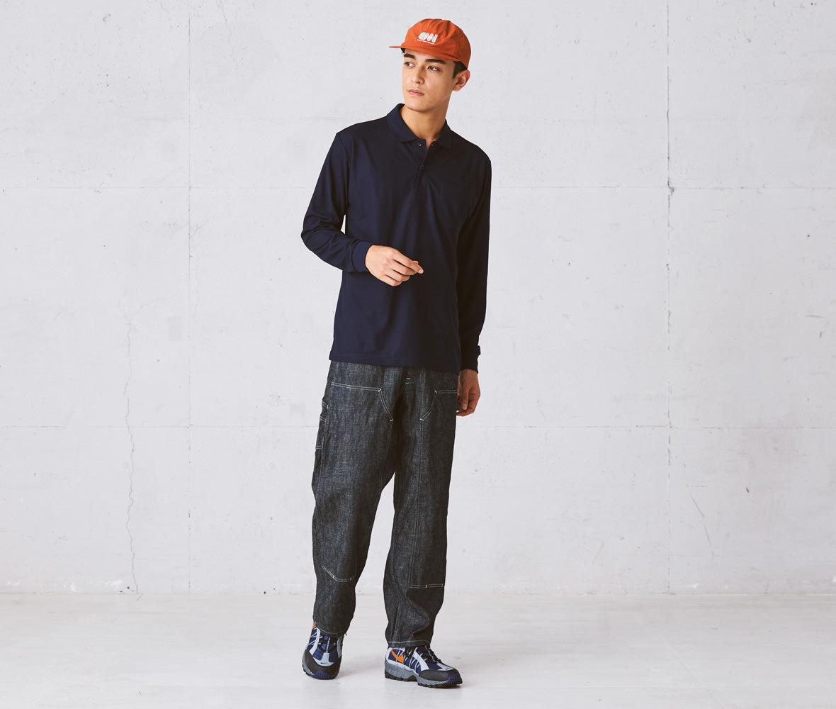 4.7オンス スペシャル ドライカノコ ロングスリーブ ポロシャツ（ポケット付き）（ローブリード）