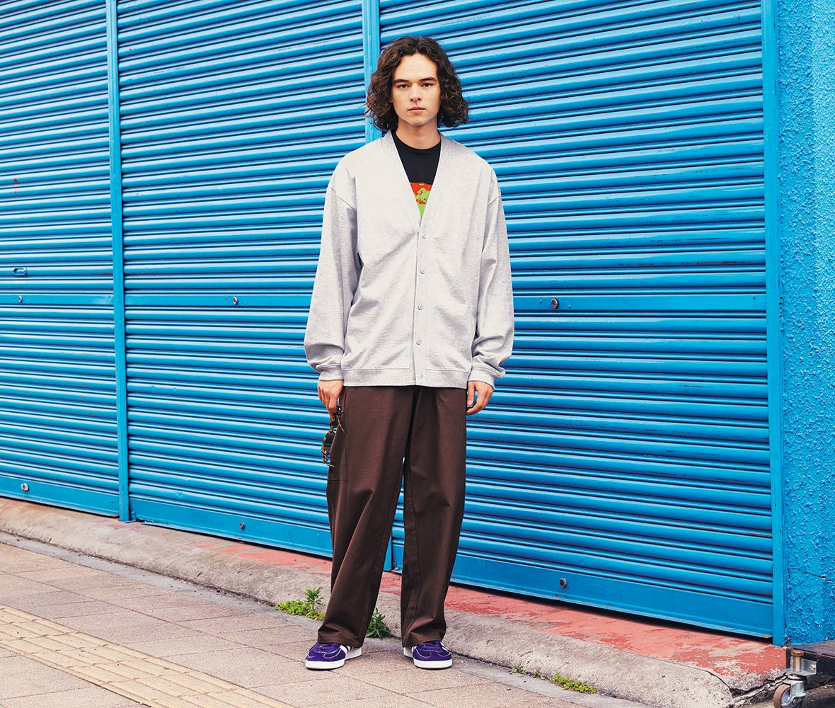 10.0オンス コットンジャージー ルーズシルエット カーディガン