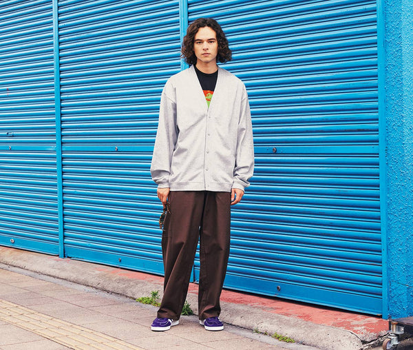 10.0オンス コットンジャージー ルーズシルエット カーディガン