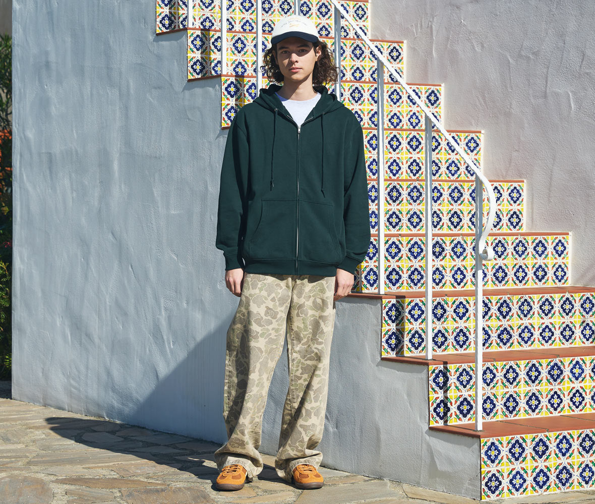 8.8オンス オーセンティック 裏パイル フルジップ スウェット パーカ