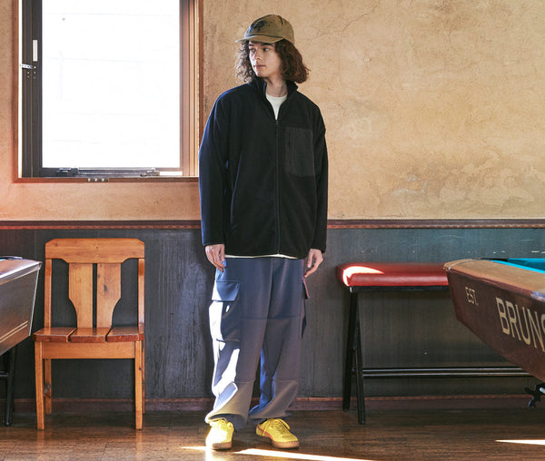 マイクロフリース フルジップ スタンド カラー ジャケット（一重）