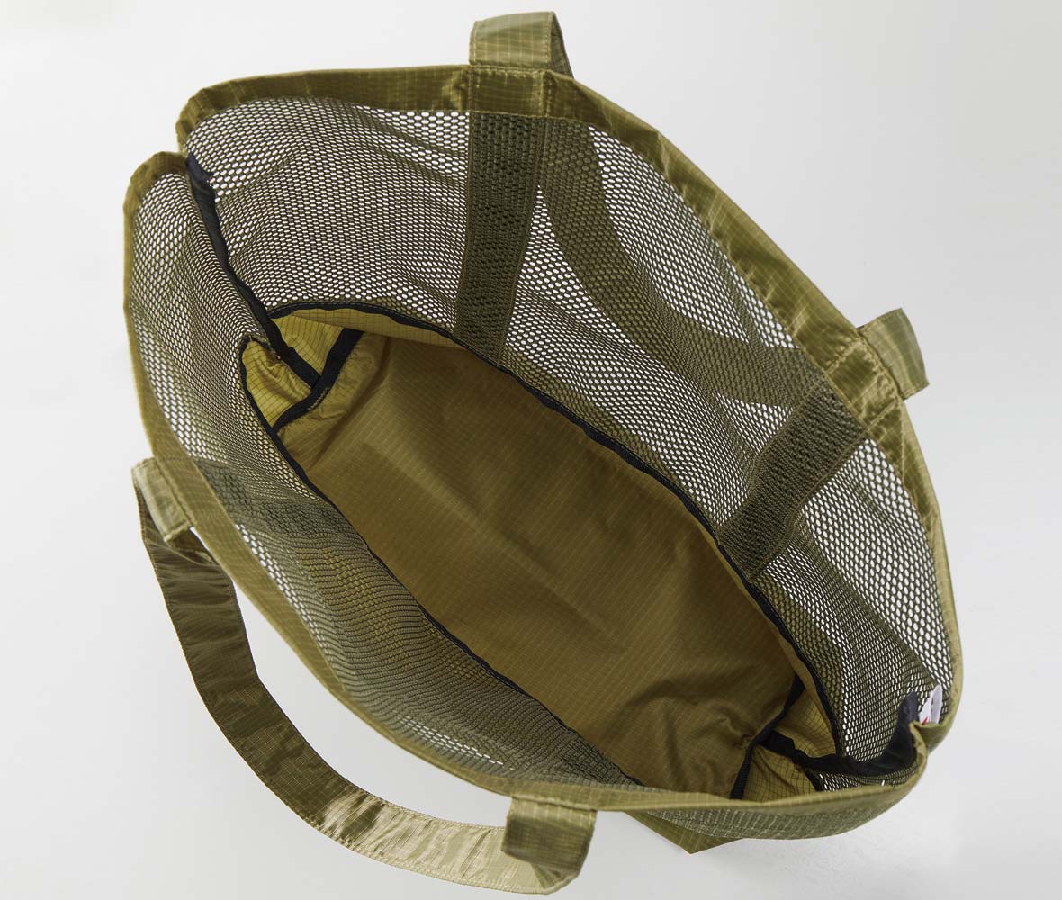 ライトナイロン リップストップ シアーメッシュ トートバッグ