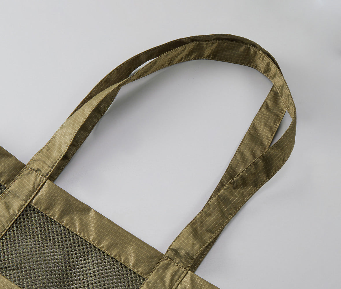 ライトナイロン リップストップ シアーメッシュ トートバッグ