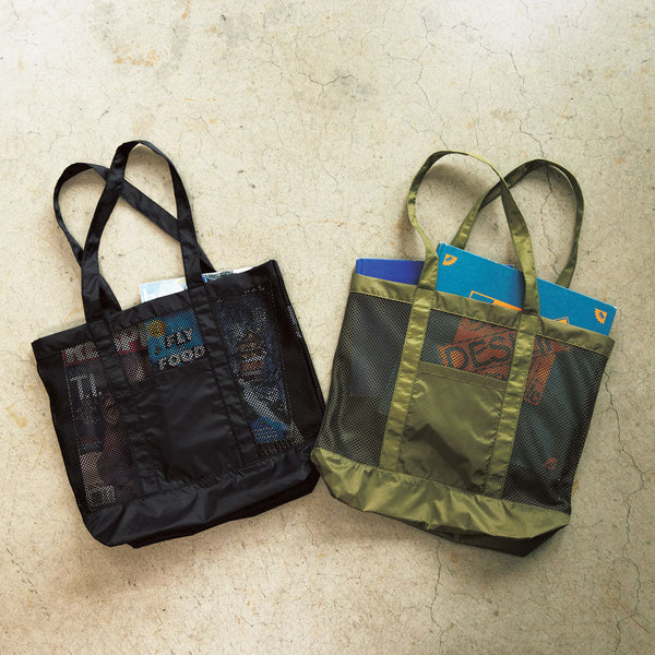 ライトナイロン リップストップ シアーメッシュ トートバッグ