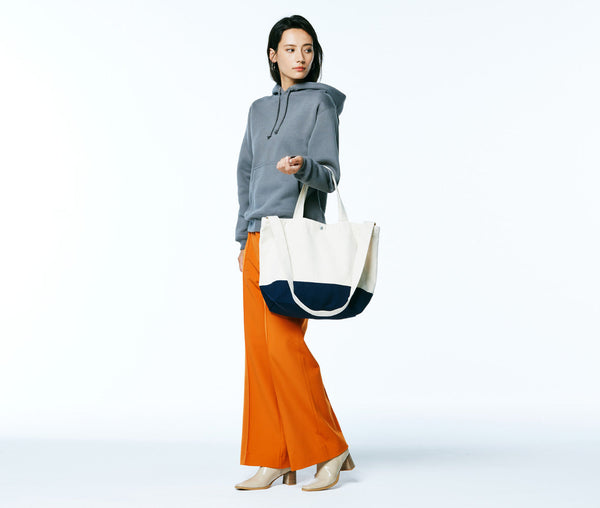 ヘヴィー キャンバス 切り替え デザイン トートバッグ