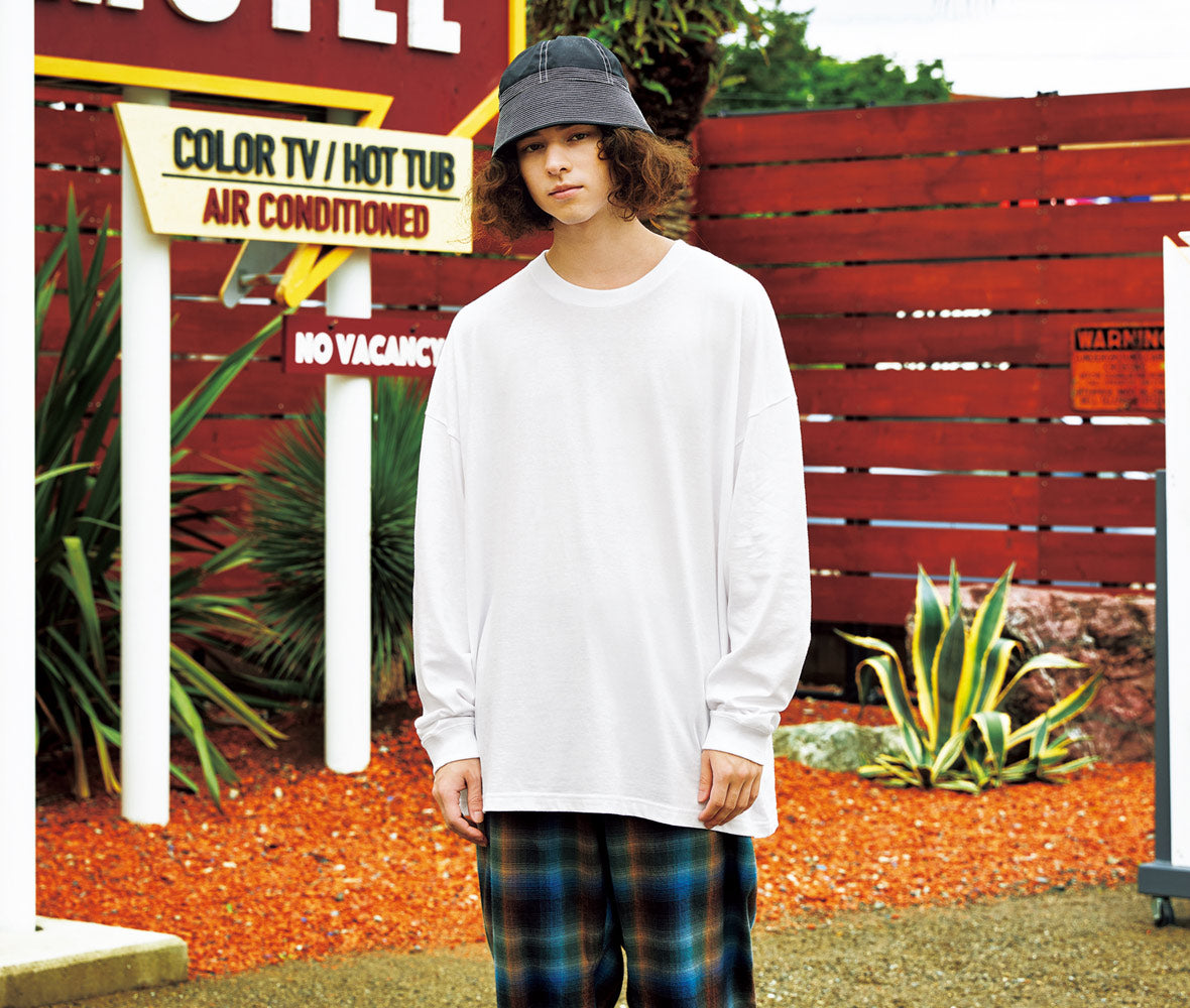 5.6オンス ビッグシルエット ロングスリーブTシャツ（1.8インチリブ）