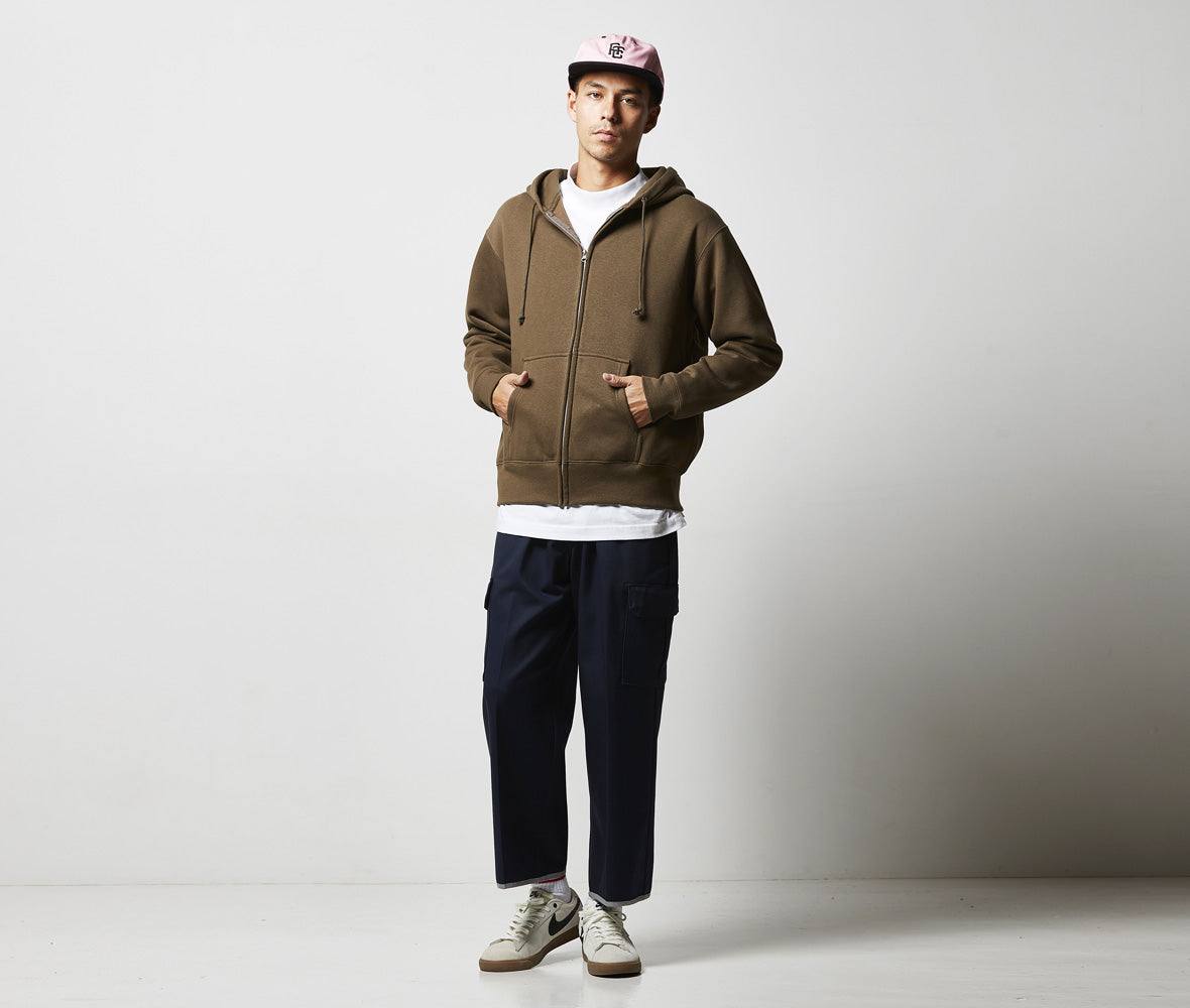 10.0オンス T/C 裏起毛 スウェット フルジップ パーカ