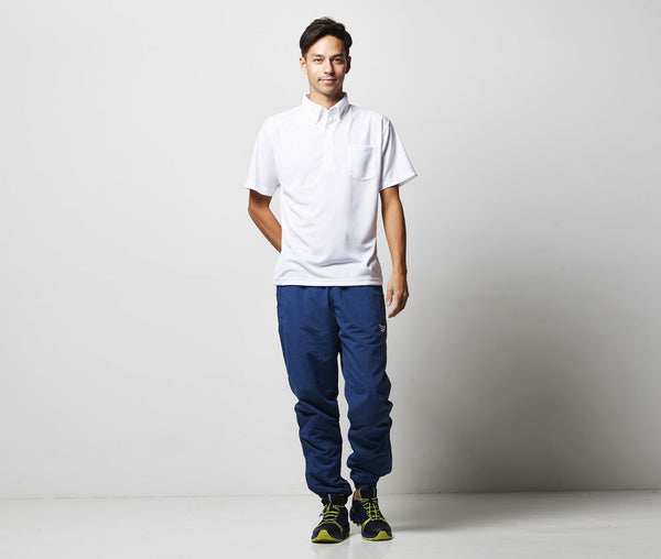 4.1オンス ドライアスレチック ボタンダウンポロシャツ（ポケット付）